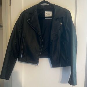 Abercrombie faux leather jacket